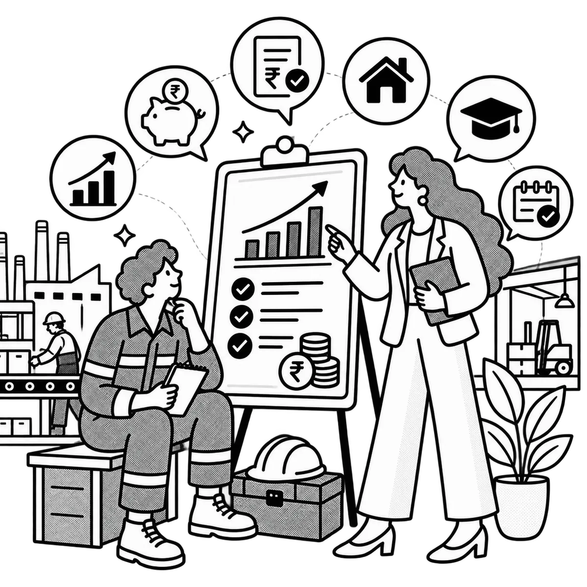 Financial literacy session for manufacturing employees in India