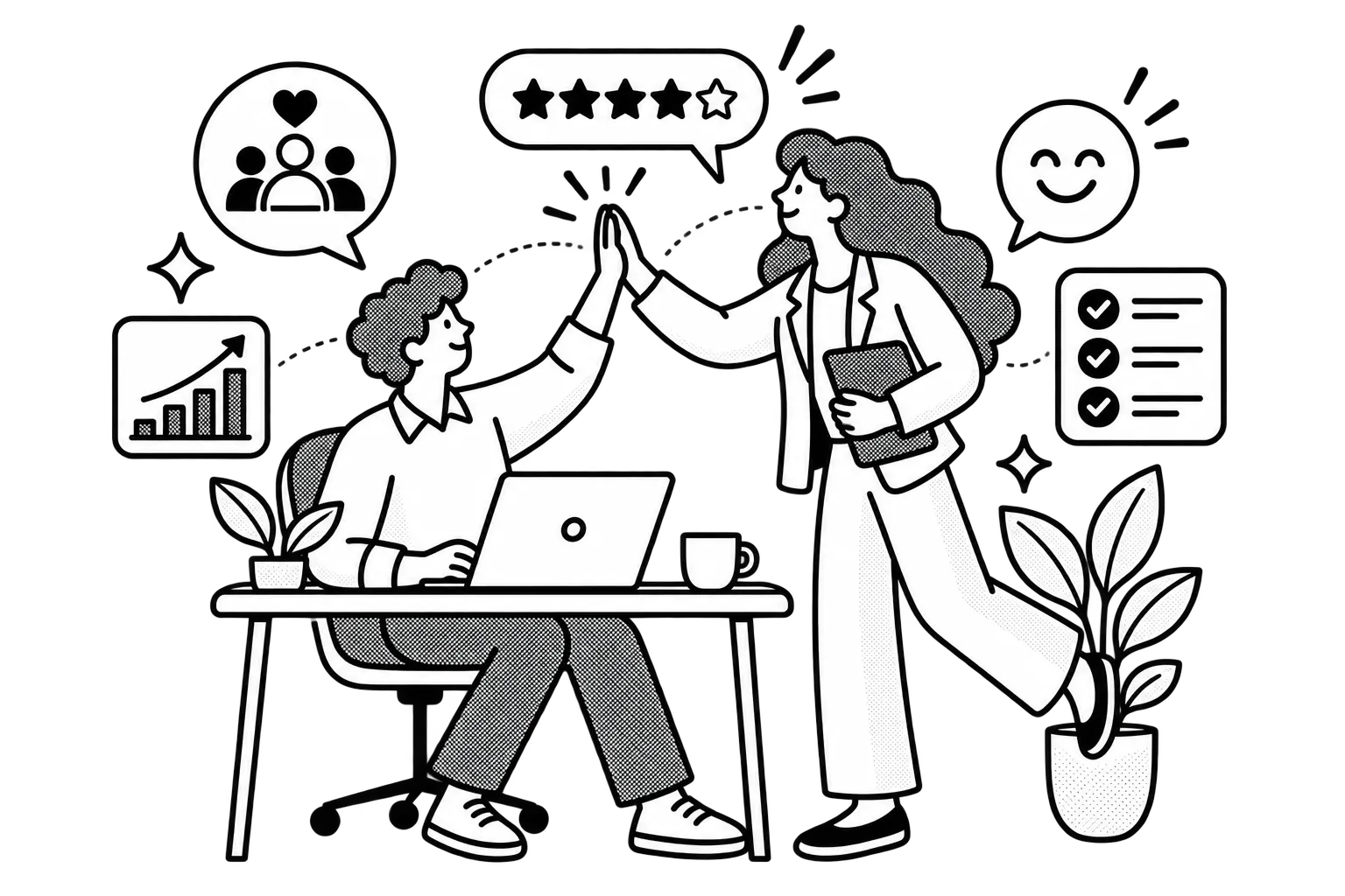 Illustration of employee engagement around money learning