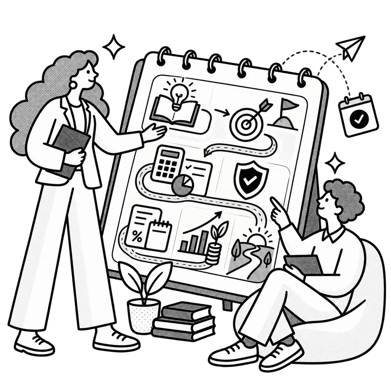 Illustration of employee financial benefits