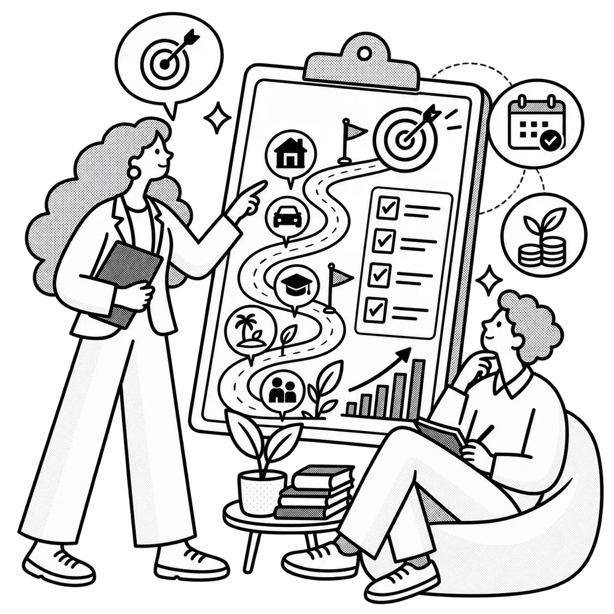 Illustration of goal-based planning