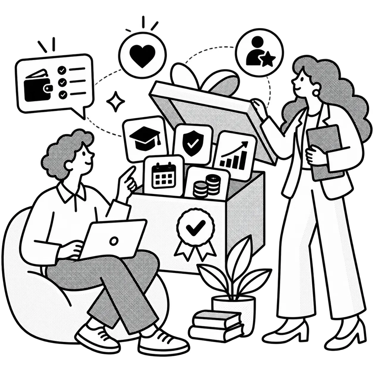 Illustration of total rewards and financial education
