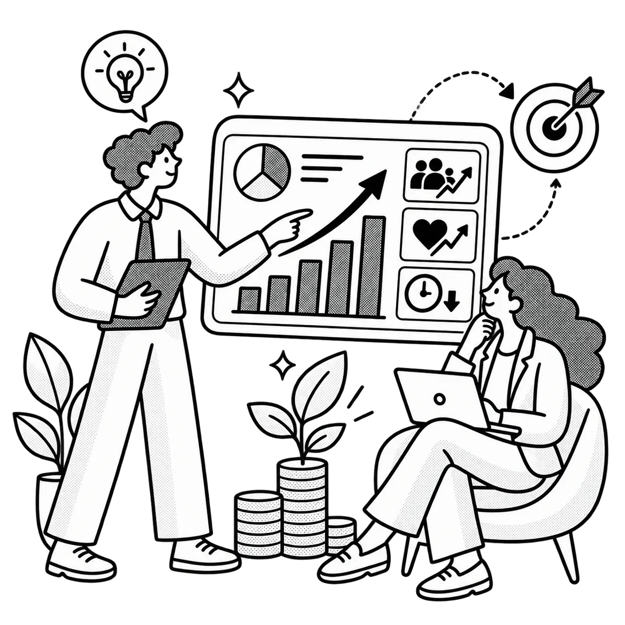 Illustration of financial wellness programme evaluation