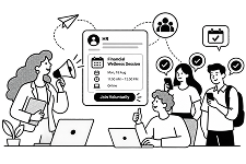HR inviting employees to join a financial wellness session
